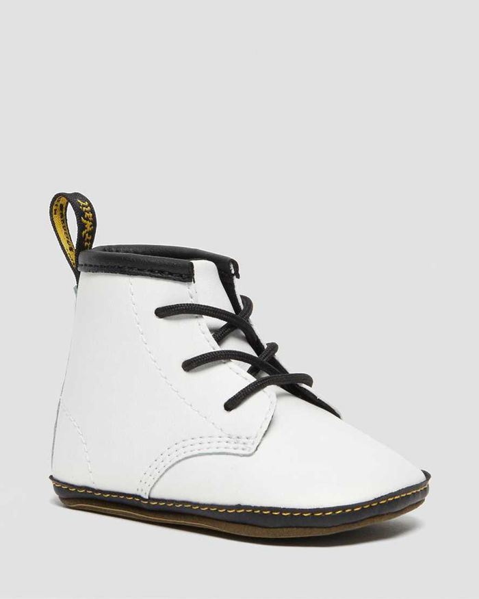 Dr Martens Støvler Barn Hvite Newborn 1460 Auburn Læder 1465WYPVH